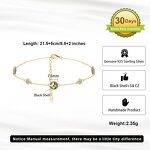 Fashion Jewelry Anklet Factory - OEM/ODM Custom Fashion Jewelry 925 Silver Anklet Foot Chain 14K Gold Plated Chain Anklets