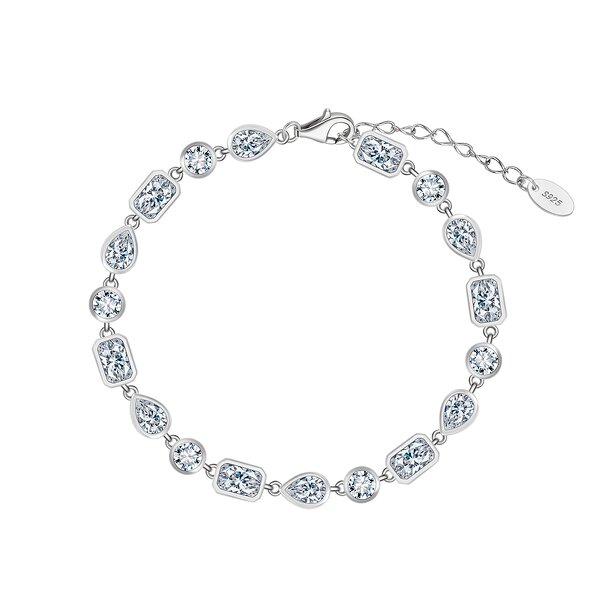 Stretchable Tennis Bracelet Manufacturer - OEM/ODM Custom Delicate 3mm Stretchable Tennis Bracelet 925 Silver Sparkling