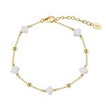 Gold Plated Heart Bracelet Factory - OEM/ODM Custom 925 Silver 14K Gold Plated Women Heart Bracelet Heart Cut 5A CZ