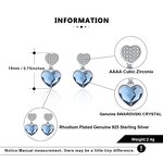 Statement Earrings Factory - OEM/ODM Custom S925 Silver Statement Earrings Multicolored CZ Pendant Hoop Drop Earrings