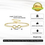 Adjustable Bracelet Manufacturer - OEM/ODM Custom Women's 925 Silver Infinity Endless Love Symbol Charm Bracelet