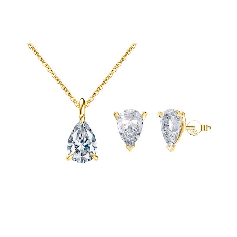 Sapphire Diamond Necklace Set Factory - OEM/ODM Custom Created Sapphire Diamond Necklace Ring Earrings Set 925 Silver