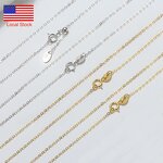 Thin Chains Manufacturer - OEM/ODM Custom Thin Chains 1mm 925 Silver 14K Gold Plated Cable Chain Necklace