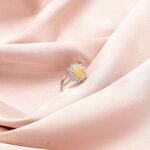 Yellow White Cubic Zirconia Band Manufacturer - OEM/ODM Custom Stacking Yellow White Cubic Zirconia Band Eternity Rings