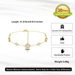 Link Bracelet Anklet Manufacturer - OEM/ODM Custom 14K Gold Color Adjustable Link Bracelet Anklet 925 Silver Leg Cuban Chain
