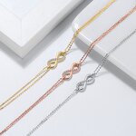 Adjustable Bracelet Manufacturer - OEM/ODM Custom Women's 925 Silver Infinity Endless Love Symbol Charm Bracelet
