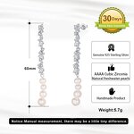 Pearl Drop Long Chain Earrings Factory - OEM/ODM Custom Hypoallergenic 925 Silver Stud Earrings Pearl Drop Long Chain