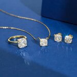 Earrings Necklace Set Factory - OEM/ODM Custom Earrings Necklace Set 925 Silver Water Drop Shape 8A CZ Jewelry Sets