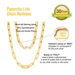 Hiphop Chain Factory - OEM/ODM Custom S925 Sterling Silver 3mm 14K Gold Plated Curb Paperclip Chain