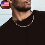 Hiphop Chain Factory - OEM/ODM Custom S925 Sterling Silver 3mm 14K Gold Plated Curb Paperclip Chain