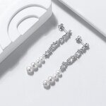 Pearl Drop Long Chain Earrings Factory - OEM/ODM Custom Hypoallergenic 925 Silver Stud Earrings Pearl Drop Long Chain