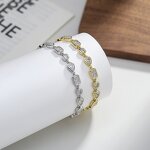 Stretchable Tennis Bracelet Manufacturer - OEM/ODM Custom Delicate 3mm Stretchable Tennis Bracelet 925 Silver Sparkling
