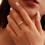 Leaf Shape Adjustable Ring Factory - OEM/ODM Custom Fine Jewelry 925 Silver Leaf Shape 14k Gold Plated Adjustable Ring