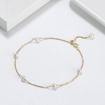 Adjustable Bracelet Factory - OEM/ODM Custom 925 Silver 14K Gold Adjustable Cultured Freshwater Pearl Bracelet