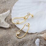 Large Cuban Chain Indian Earrings Manufacturer - OEM/ODM Custom New Design Large Cuban Chain Two-color 14K Gold Earrings