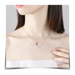 Minimalist White Diamond Cz Necklace Factory - OEM/ODM Custom Minimalist 925 Silver Rhodium Plated White Diamond Cz Necklace