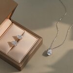 Designer Wedding Jewelry Set Manufacturer - OEM/ODM Custom Designer Wedding Jewelry Set 925 Silver Round Cut 8A CZ Jewelry Sets