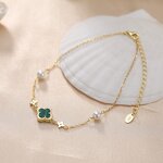 Ankle Bracelets for Women Factory - OEM/ODM Custom Ankle Bracelets for Women 14k Gold Plated Waterproof Cuban Figaro Link