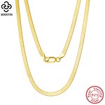 Flat Herringbone Chain Necklace Manufacturer - OEM/ODM Custom 18K Gold Plated Chain 925 Silver 3mm Flexible Flat Herringbone