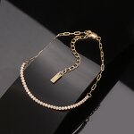 Adjustable Tennis Chain Bracelet Manufacturer - OEM/ODM Custom 14K Gold Plated Minimalist Paperclip Chain Bracelet