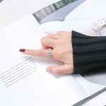 Tennis Bracelet Manufacturer - OEM/ODM Custom S925 Silver Tennis Bracelet Paper Clip Chain Sparkling Bracelet for Women