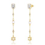 Flat Edge Hoop Earrings Manufacturer - OEM/ODM Custom Hypoallergenic 925 Silver Wide Flat Edge Hoop Earrings 14K Gold Pearl