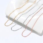 Thin Chains Manufacturer - OEM/ODM Custom Thin Chains 1mm 925 Silver 14K Gold Plated Cable Chain Necklace