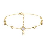 Link Bracelet Anklet Manufacturer - OEM/ODM Custom 14K Gold Color Adjustable Link Bracelet Anklet 925 Silver Leg Cuban Chain