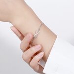 Adjustable Bracelet Manufacturer - OEM/ODM Custom Women's 925 Silver Infinity Endless Love Symbol Charm Bracelet