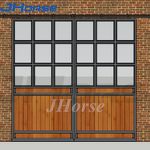 Horse Exterior Stable Door Factory - OEM/ODM Custom Good Quality Double Swing Barn Wooden Sliding End Door