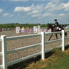 PVC Plastic Horse Paddock Fence Manufacturer - OEM/ODM Custom 3 Rail White Color Cheap PVC Plastic Paddock Fence