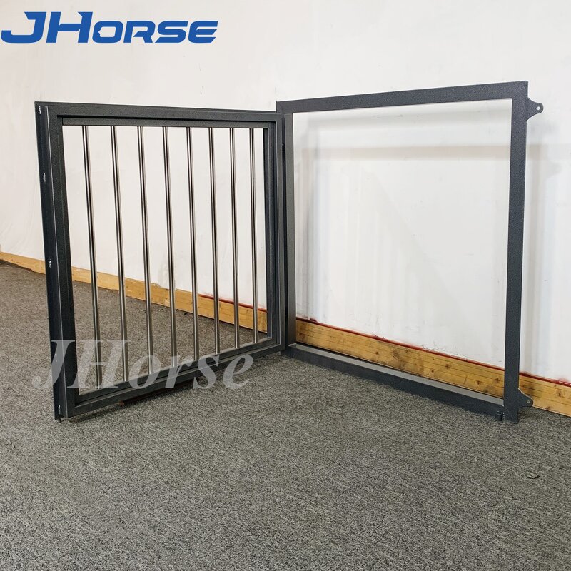 Horse Stall Hinged Window Factory - OEM/ODM Custom Heavy Duty Steel Prefab Toughened Glass Stall Hinged Window