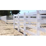 Portable Horse Farm Fence Factory - OEM/ODM Customized White Portable Horse Farm PVC Steel Fence with Gate