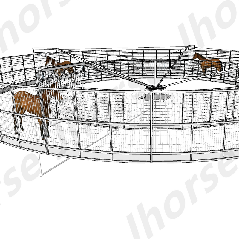 Adjustable Diameter Horse Exerciser Factory - OEM/ODM Custom All Galvanized Steel Professional Horse Exerciser