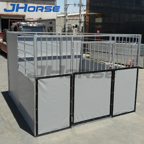 HDPE Horse Stables Stall Factory - OEM/ODM Custom HDPE Horse Stalls with Roof Outdoor Portable Stall Panel