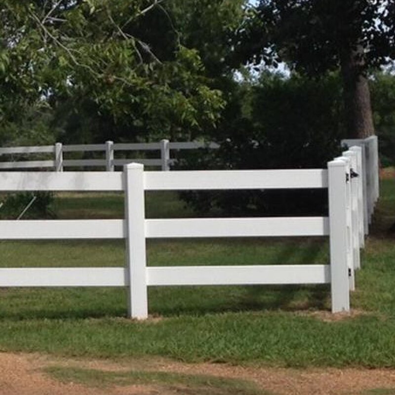 PVC Horse Fencing Manufacturer - OEM/ODM Custom Modern Design White Color Easily Assembled 3 Rails PVC Fencing