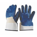 Work Gloves Manufacturer - OEM/ODM Custom Cotton Jersey Blue Nitrile Coated Work Gloves