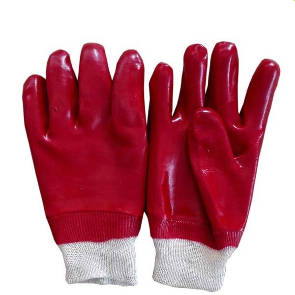 Antislip PVC Gloves Manufacturer - OEM/ODM Custom Cotton Jersey PVC Coated Glove Red Pvc Antislip Gloves