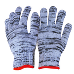 Dark Grey Cotton Gloves Manufacturer - OEM/ODM Custom Dark Grey Cotton Working Gloves Red Edge