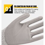 Cut-protection Work Safety Gloves Manufacturer - OEM/ODM Custom HPPE PU Coated Anti-cut Level 5 Gloves