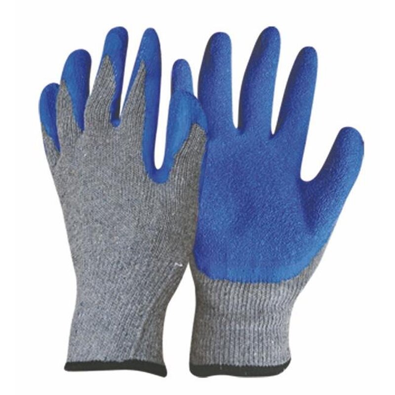 Grey Crinkle Latex Gloves Manufacturer - OEM/ODM Custom Grey Crinkle Finished Latex Coated Work Gloves EN388