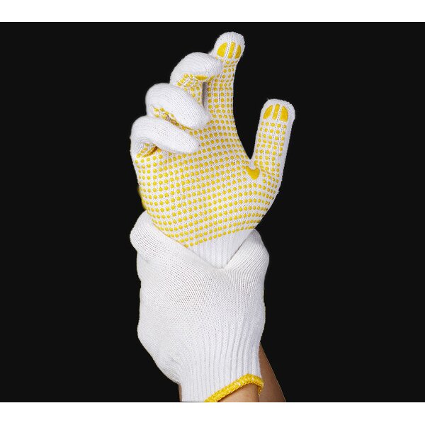 PVC Dotted Work Safety Gloves Manufacturer - OEM/ODM Custom 50g/pair PVC Dotted Cotton Lining Safety Gloves