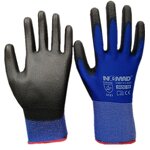 Black Blue PU Coated Glove Manufacturer - OEM/ODM Custom Black Blue PU Coated Glove with EN 388
