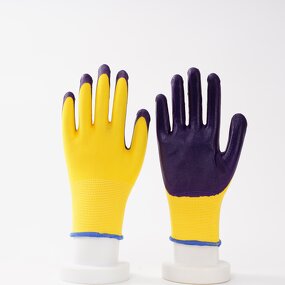 Yellow Nitirle Glove Factory - OEM/ODM Custom High Quality Yellow Nitirle Glove Polyester Nylon Liner