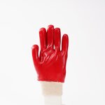 Red PVC Oil-Resistant Gloves Manufacturer - OEM/ODM Custom Red PVC Oil-Resistant Work Gloves Durable Protection
