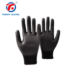 Black Blue PU Coated Glove Manufacturer - OEM/ODM Custom Black Blue PU Coated Glove with EN 388