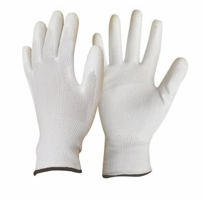 13G White PU Coated Gloves Manufacturer - OEM/ODM Custom 13G White Polyester White PU Palm Coated Gloves