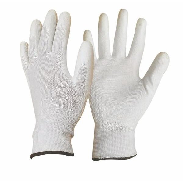 13G White PU Coated Gloves Manufacturer - OEM/ODM Custom 13G White Polyester White PU Palm Coated Gloves