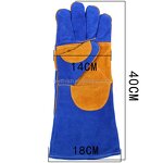 Cow Split Leather Welding Gloves Manufacturer - OEM/ODM Custom TongFu Blue Cow Split Leather Welding Gloves