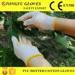 PVC Dotted Cotton Work Glove Manufacturer - OEM/ODM Custom Pvc Dotting Machine White Knitted Cotton Gloves EN388